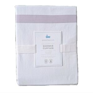 Pottery Barn Kids White Decorator Shower Curtain 72” 100% Cotton New